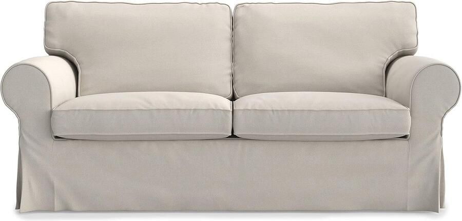 Vervangende Bankhoes voor 2-Zitsbank Compatibel met Ektorp – Polyester Biscuit Beige