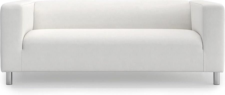Vervangende Bankhoes voor 2-zitsbank Compatibel met Klippan Katoen Wit 180 x 85 x 58 cm