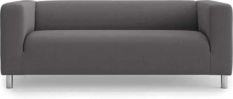 Vervangende Bankhoes voor 2-zitsbank Donker Grijs Katoen