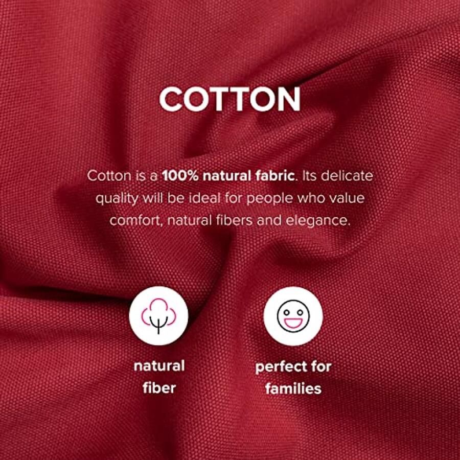 Vervangende Fauteuil Hoes voor IKEA Fauteuil Katoen Rood 104 x 88 x 88 cm