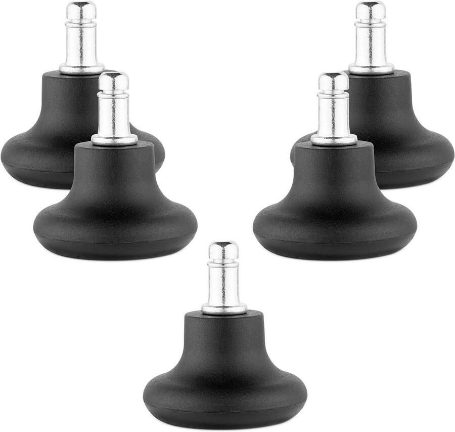 Vervangende Bureaustoel Glijders x5 10 mm Stoelglijder Kunststof Voeten Vervangingen voor Castor Wielen Zwart