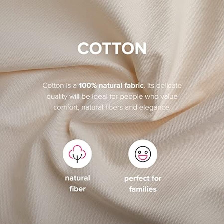 Vervangende Hoes voor IKEA Ektorp Voetenbank 100% Katoen Crème