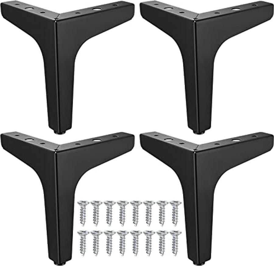 Vervangende Metalen Meubelpoten 15 cm 4 Stuks Driehoekig Design