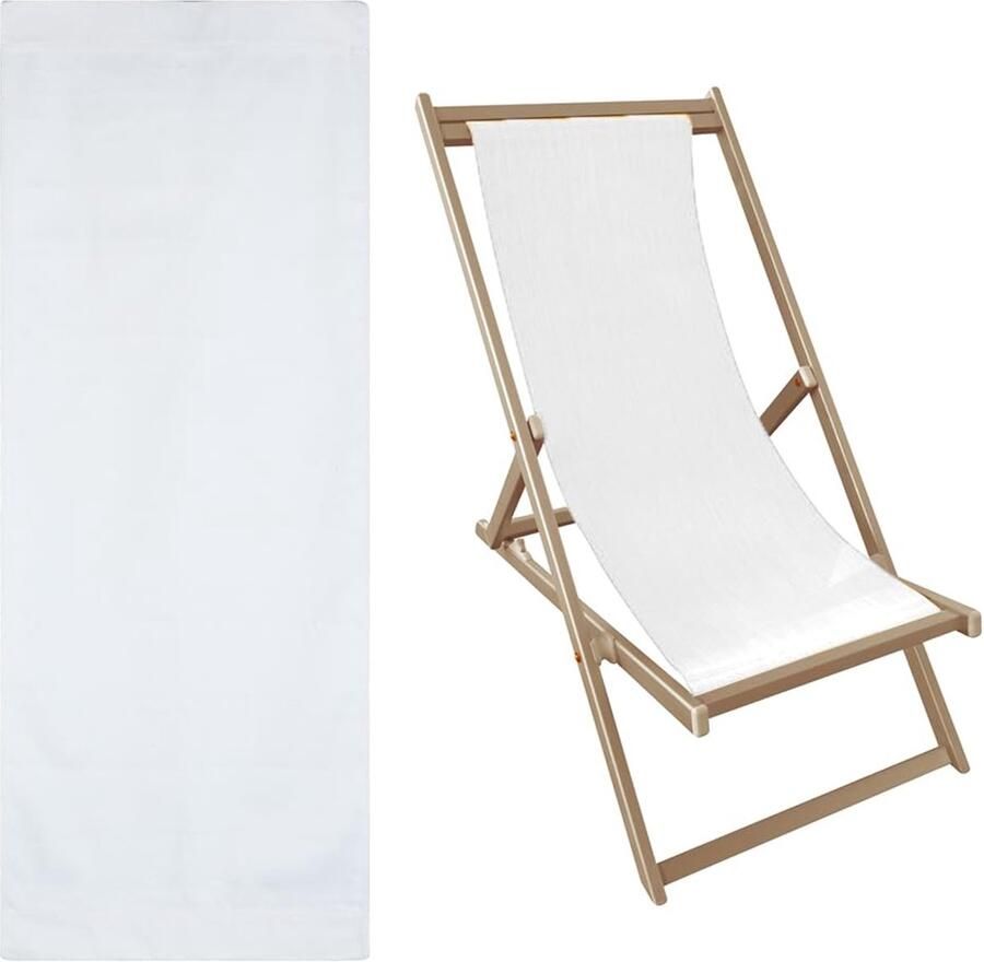 Vervangende stof voor strandstoelen beige 1 stuk Oxford-canvas