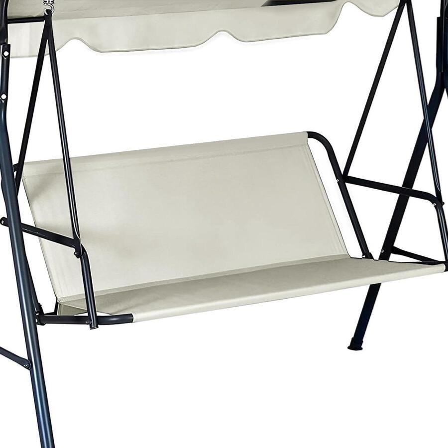 Vervangende zitkussen schommelbank voor 2 en 3-zits 900D Oxford-weefsel waterdicht en scheurvast (beige)