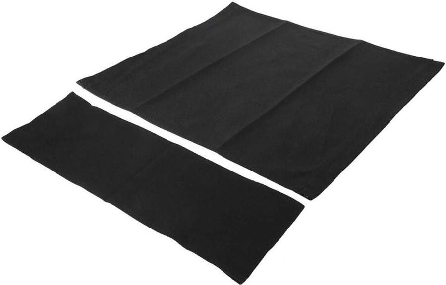 Vervangende Zitting en Rugleuning voor Canvas Director Chair Duurzaam en Langdurig 2 Stuks Zwart 52 cm x 42 cm