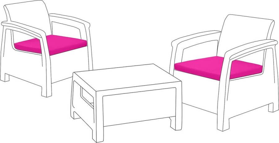 Vervanging rotan zitkussen patio meubels stoel bekleding Outdoor Seat waterafstotend 2 stuks set (roze)