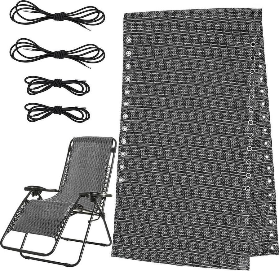 Zero Gravity Stoel Vervanging Stof Antigravity Opvouwbare Lounge Stoel Doek Deel met 4 STKS Patio Recliner Reparatie Elastische Kant Kanten Voor Tuin Gazon Bungee Stoel Outdoor