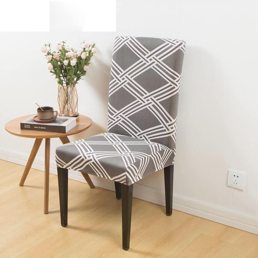 Verwijderbare Slipcovers voor Eetkamerstoelen Set van 6 Stretch en Wasbaar
