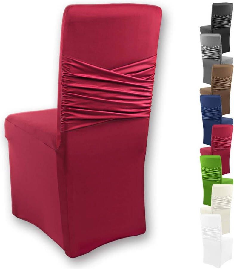 Victoria Stretch-stoelhoes ronde en hoekige rugleuningen bi-elastische pasvorm met Öko-Tex-keurmerk Standard 100 getest vertrouwen 1 stuks