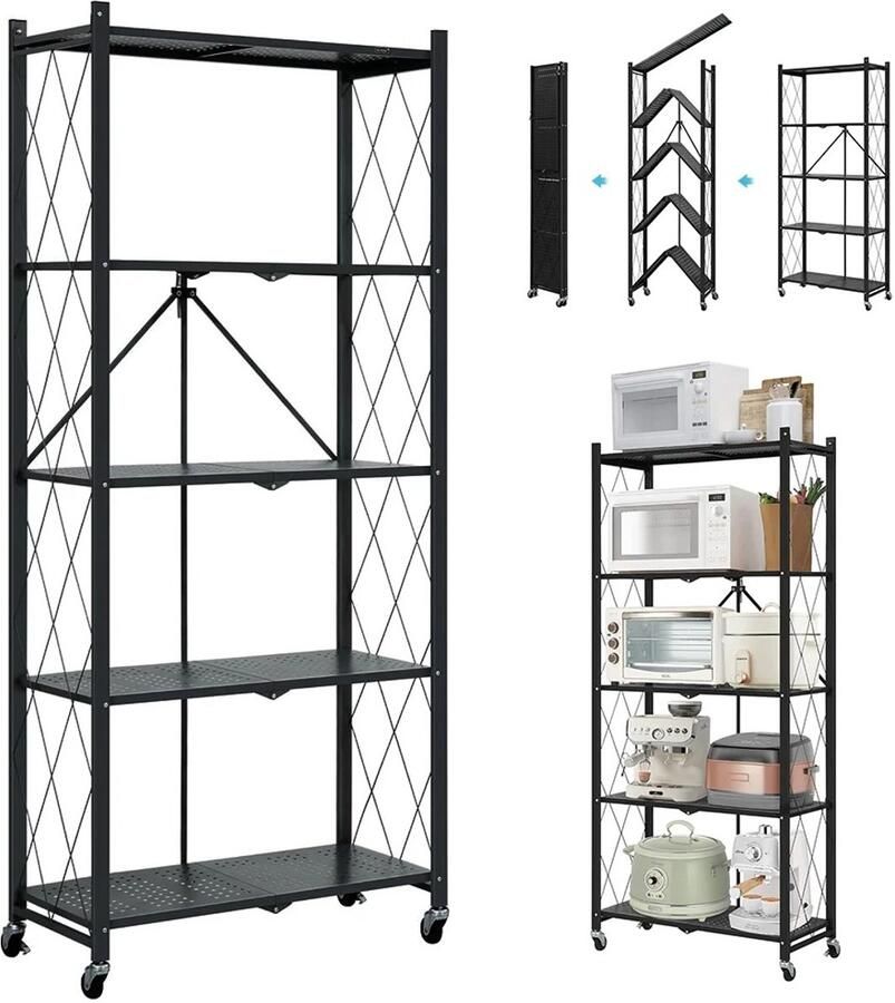 VidaLuxe Opvouwbare Opbergrek Opberg Rek Opbergkast Opbergkasten Opbergkist Opberg Kast Kastje Kasten Opslag Boekenkast Dressoir Kolomkast Stellingkast Garage Schuur