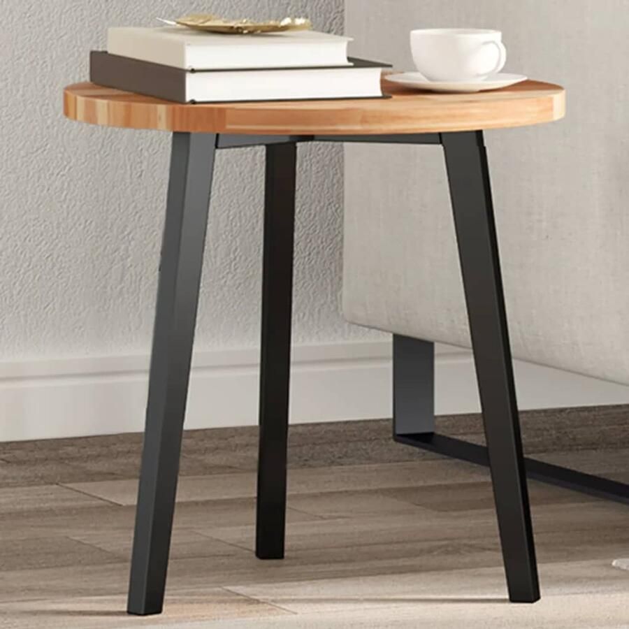 The Living Store Tafelblad rond Ø 40x2 cm massief acaciahout Houten Tafelblad Acacia Hout Ronde Tafel Eetkamertafel Salontafel