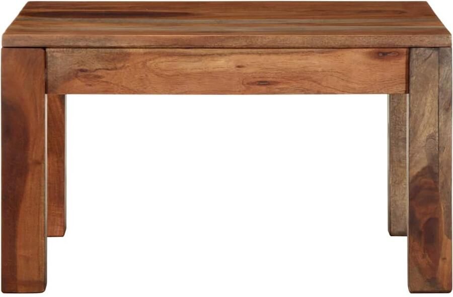 The Living Store Salontafel 60x60x35 cm massief acaciahout Salontafel Houten Salontafel Acacia Hout Salontafel Modern Kleine Salontafel