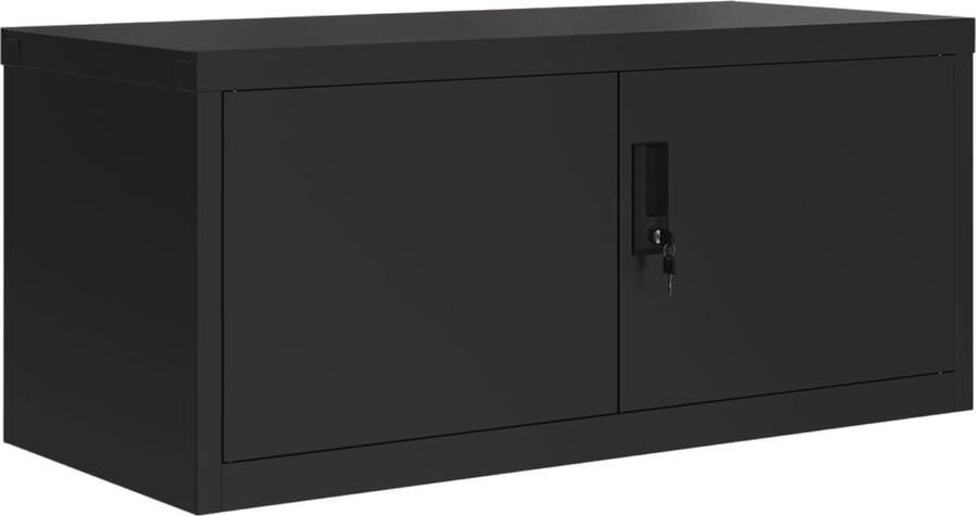 VidaXL -Archiefkast-90x40x40-cm-staal-zwart