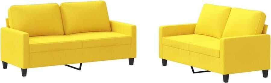 The Living Store Loungeset 2-zitsbank Afmeting- 158 x 77 x 80 cm (B x D x H) Kleur- lichtgeel Ken- duurzame stof Loungeset Bankstel Tuinlounge Lounge Stoffen Bankstel 2 Persoons Bank