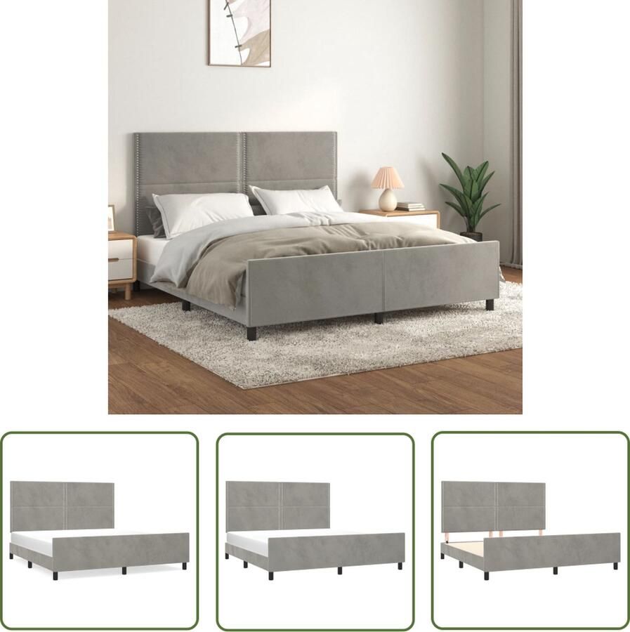 The Living Store Bedframe Comfort Slaapkamer 180 x 200 cm Verstelbaar en ondersteunend Slaapcomfort Bed Frame Boxspring Tweepersoonsbed Hoofdeinde