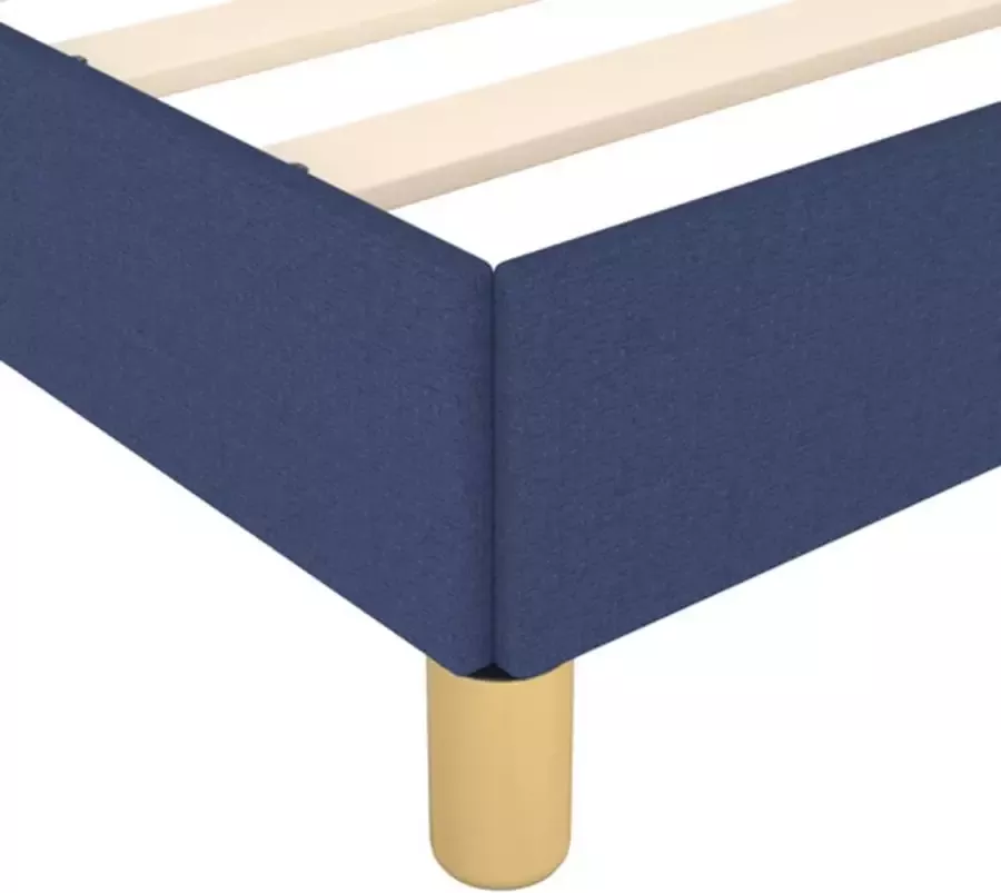 VidaXL -Bedframe-met-hoofdeinde-stof-blauw-100x200-cm - Foto 5