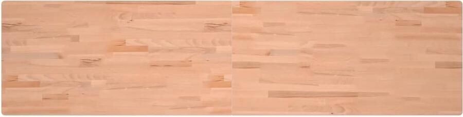 The Living Store Houten Werkblad Beukenhout Meerdere functies Eenvoudig schoon te maken Afmetingen- 220 x 55 x 2.5 cm Houten Werkblad Beukenhout Bureau Blad Tafelblad Kantoor Accessoires