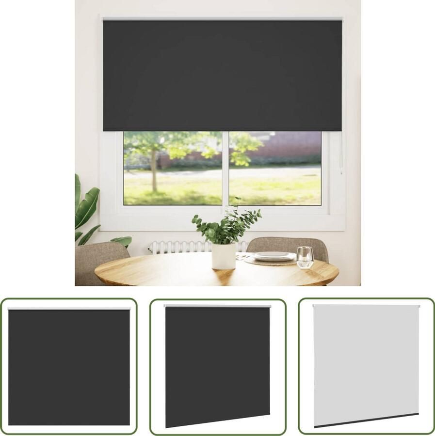 The Living Store Rolgordijn verduisterend 155x130 cm stofbreedte 151 6 cm zwart Rolgordijn Blackout Gordijnen Privacy Gordijnen Lichtwerende Gordijnen Kamerscherm