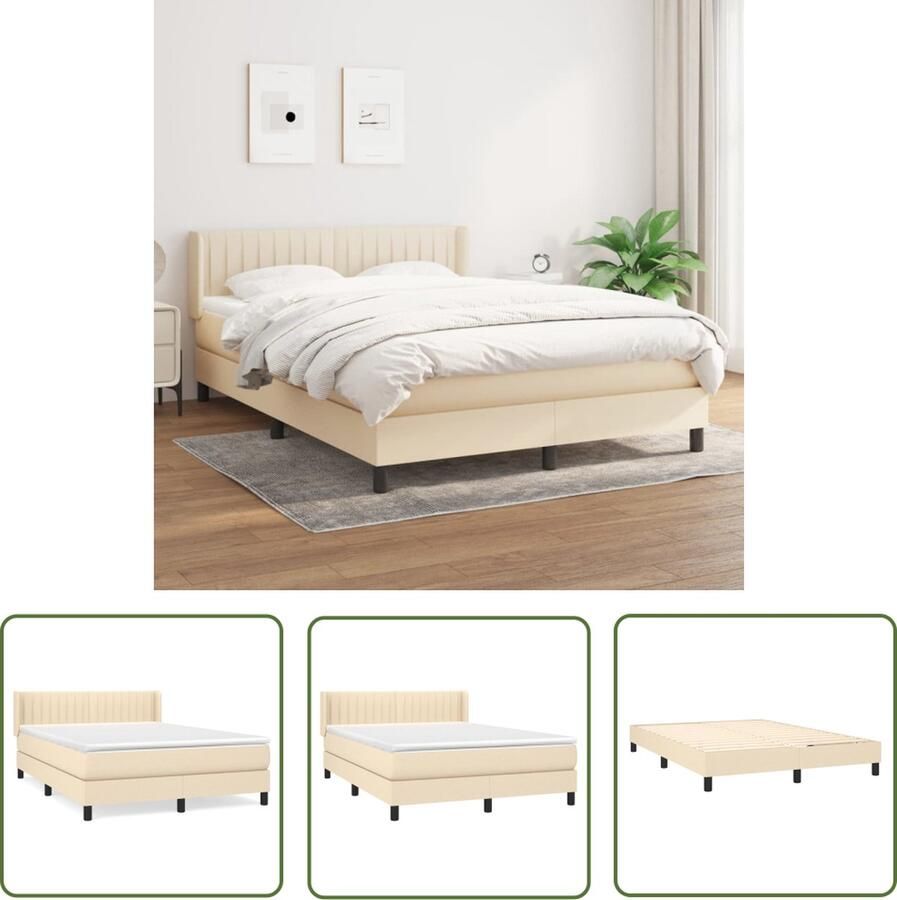 The Living Store Boxspringbed Comfort Bed 203x147x78 88 cm Matras 140x200x20 cm Topmatras 140x200x5 cm Boxspringbed Boxspring Bed Slapen Nachtrust