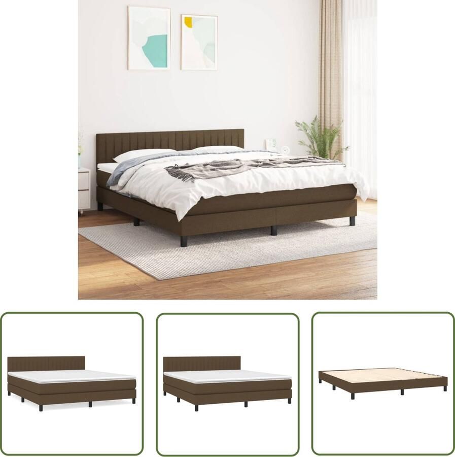 The Living Store Boxspringbed Middelharde ondersteuning 180 x 200 x 78 88 cm Duurzaam materiaal Verstelbaar hoofdbord Pocketvering matras Huidvriendelijk topmatras Inclusief montagehandleiding