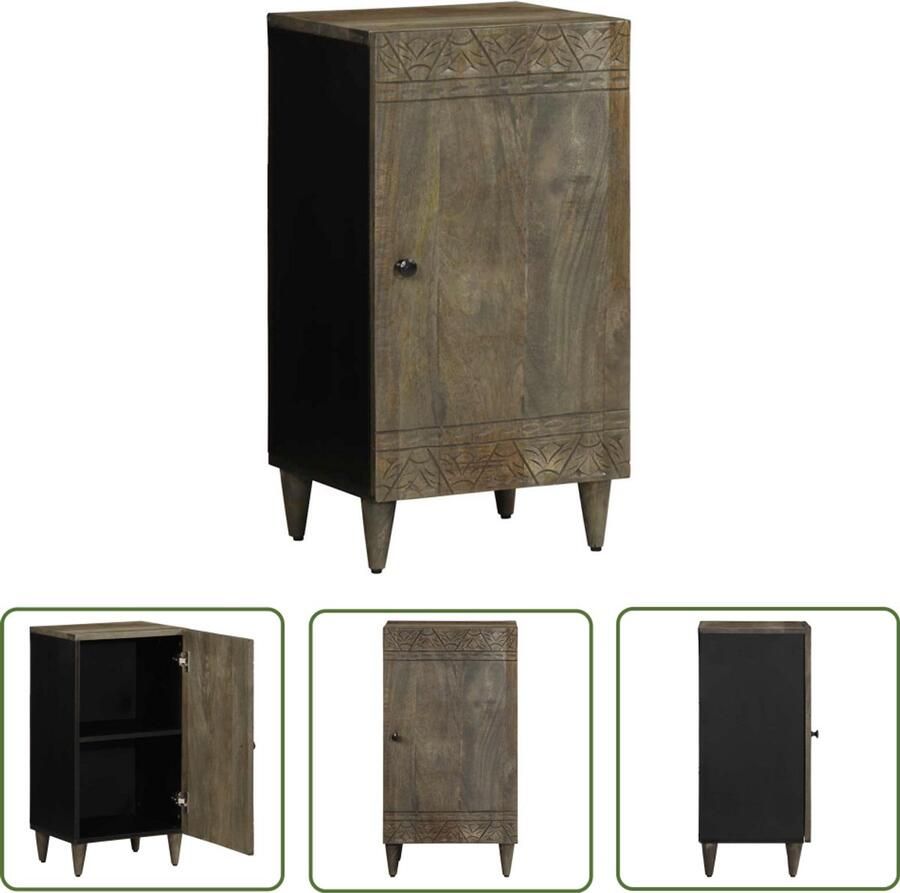 The Living Store Dressoir 40x33x75 cm massief mangohout Dressoir Mangohouten Meubels Vintage Dressoir Opbergmeubilair Salontafel