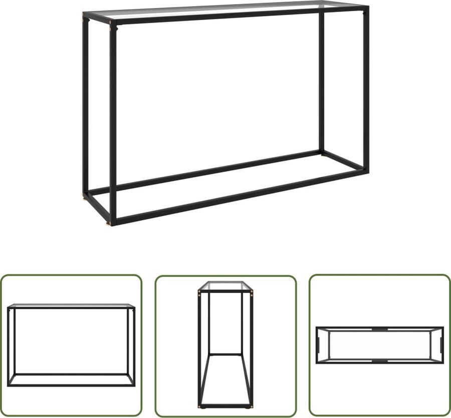 The Living Store Wandtafel 120x35x75 cm gehard glas transparant Wandtafel Consoletafel Sidetable Modern Transparent - Foto 2