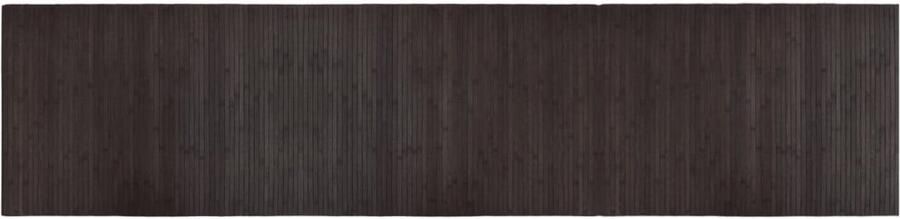 The Living Store Bamboe Tapijt 70 x 300 cm Donkerbruin Natuurlijk Vloerkleed met Anti-Slip Onderkant Bamboe Tapijt Donkere Bruine Tapijt Vloerkleed Bruin Modern Tapijt Anti Slip Tapijt