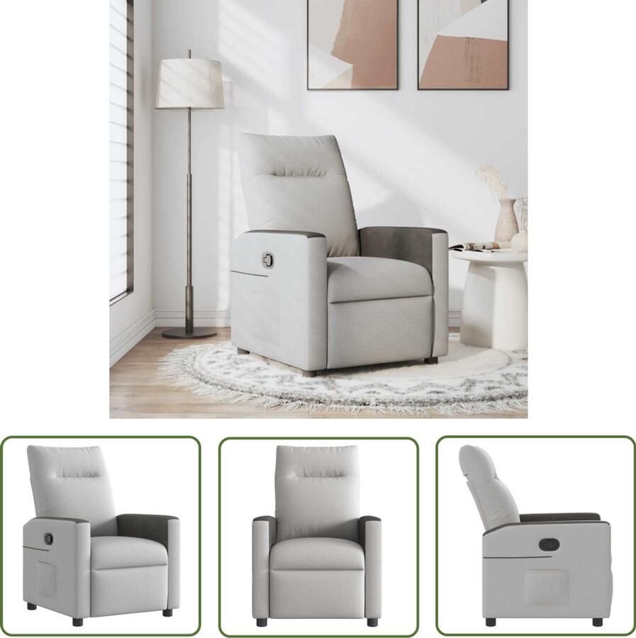 VidaXL Draai Sleutel Dynamische Sleutel Fauteuil verstelbaar stof wolk grijs Gereedschapset Mechanica Tools Monteursgereedschap