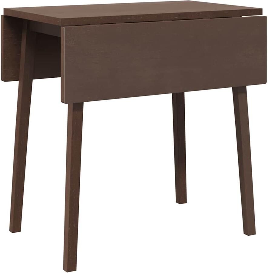 The Living Store Eettafel bruin massief hout rubber Eetkamertafel Houten Tafel Salontafel Multifunctionele Tafel Rubberhouten Tafel