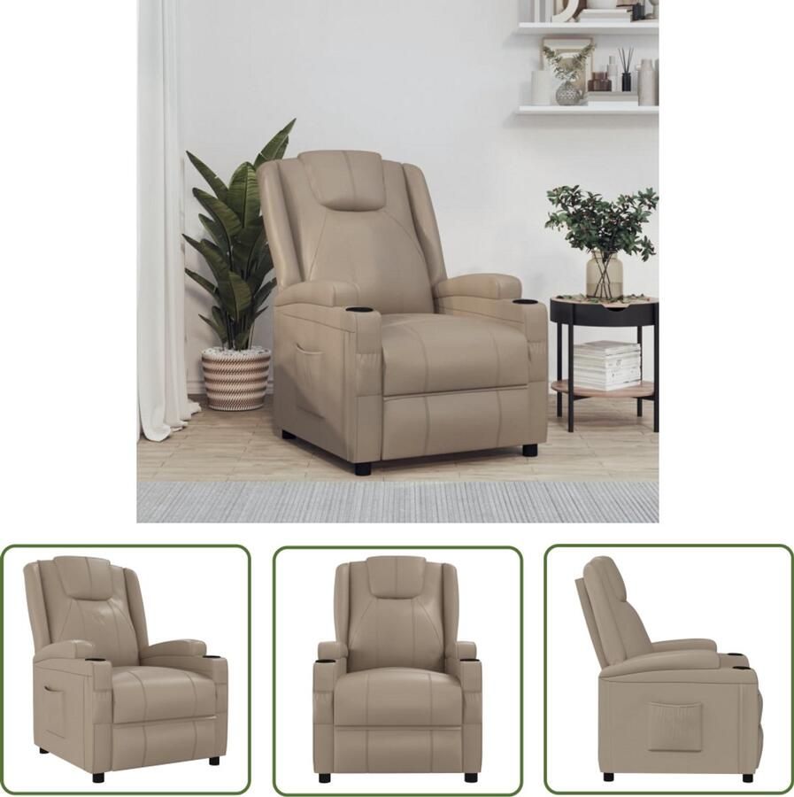 VidaXL Fauteuil verstelbaar kunstleer cappuccinokleurig Dynamische Sleutel Draaiend Koppel Gereedschapset Mechanica Garagegereedschap