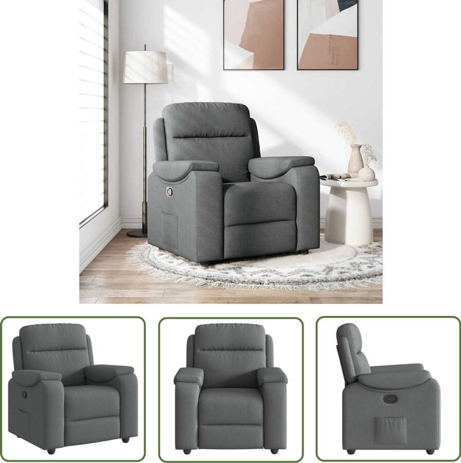 VidaXL Draaihoek Sleutel Dynamische Sleutel Fauteuil verstelbaar stof donkergrijs Gereedschap Mechanica Set Schroevendraaiers Spanmoment