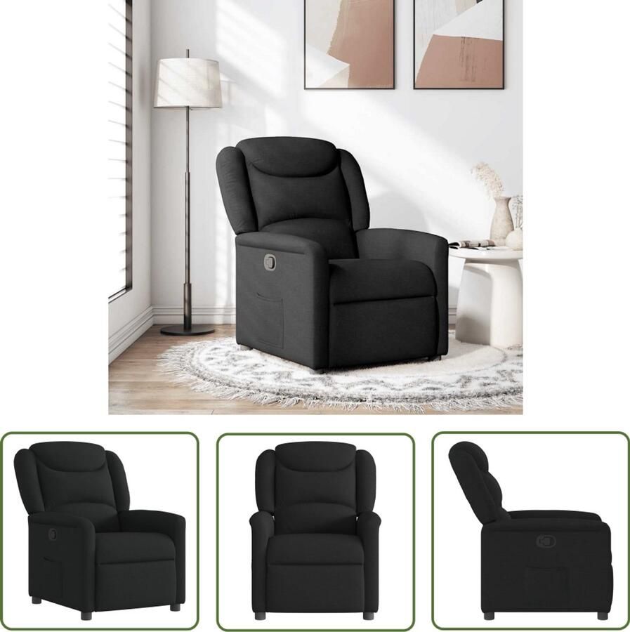 VidaXL Draaihoek Sleutel Dynamische Sleutel Fauteuil verstelbaar stof zwart Gereedschapset Mechanica Tools Monteursgereedschap