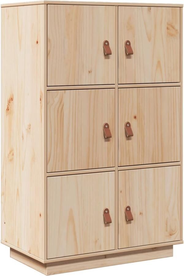 VidaXL Dressoir Hoge Kast Hoge kast 67x40x108 5 cm massief grenenhout Opslagoplossing Grenenhout Vintage - Foto 2