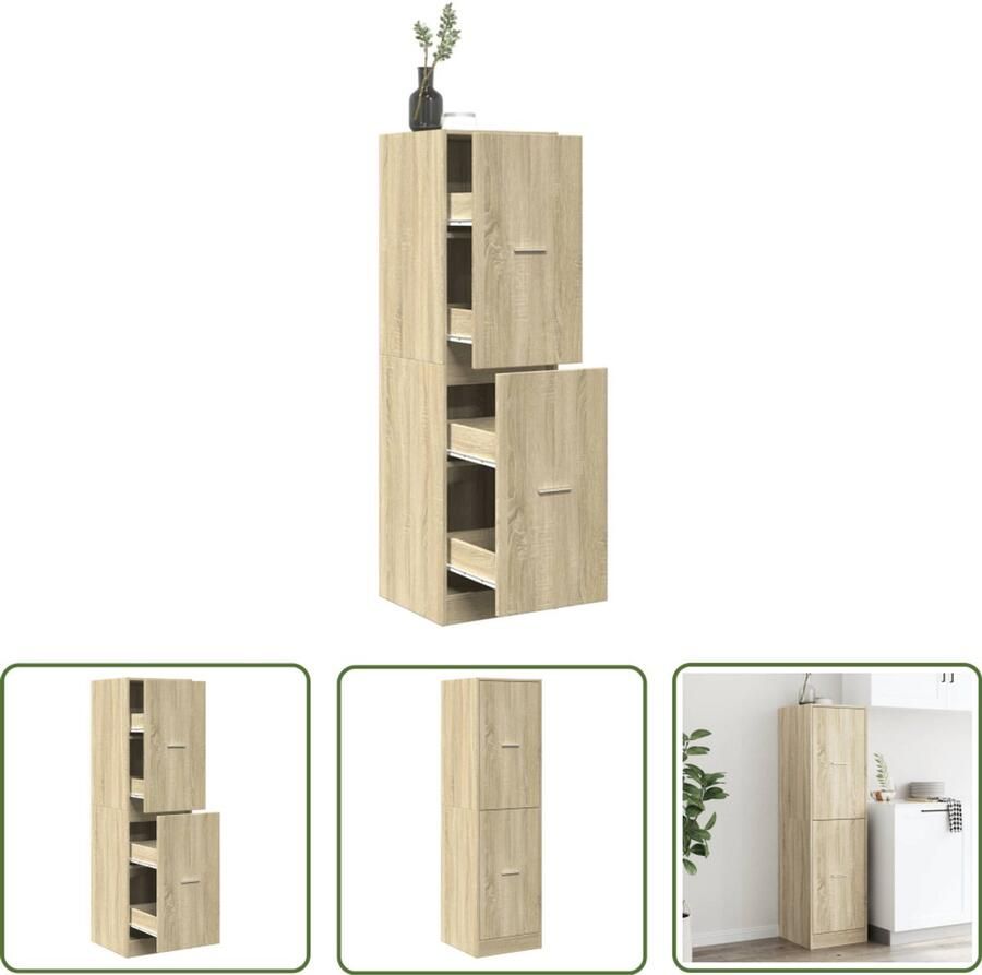 VidaXL Dynamische Moment Sleutel Draaibare Sleutel Apothekerskast 40x41x144 5 cm bewerkt hout sonoma eikenkleurig Gereedschapset Mechanica Tools Monteursgereedschap