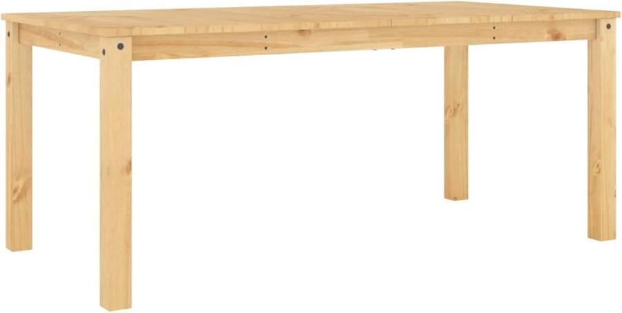 The Living Store Eettafel Panama 180x90x75 cm massief grenenhout Eetkamertafel Houten Eettafel Bruin Granenhout Eettafel Salontafel