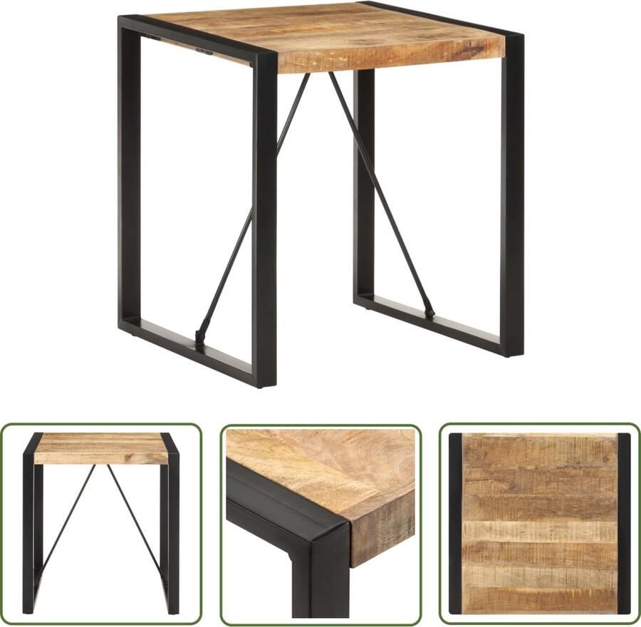 The Living Store Houten Eettafel IndustriÃle Stijl 70x70x75 cm Mangohouten Tafel Industriele Eettafel Mango Mangohouten Tafel Salontafel Bistrotafel