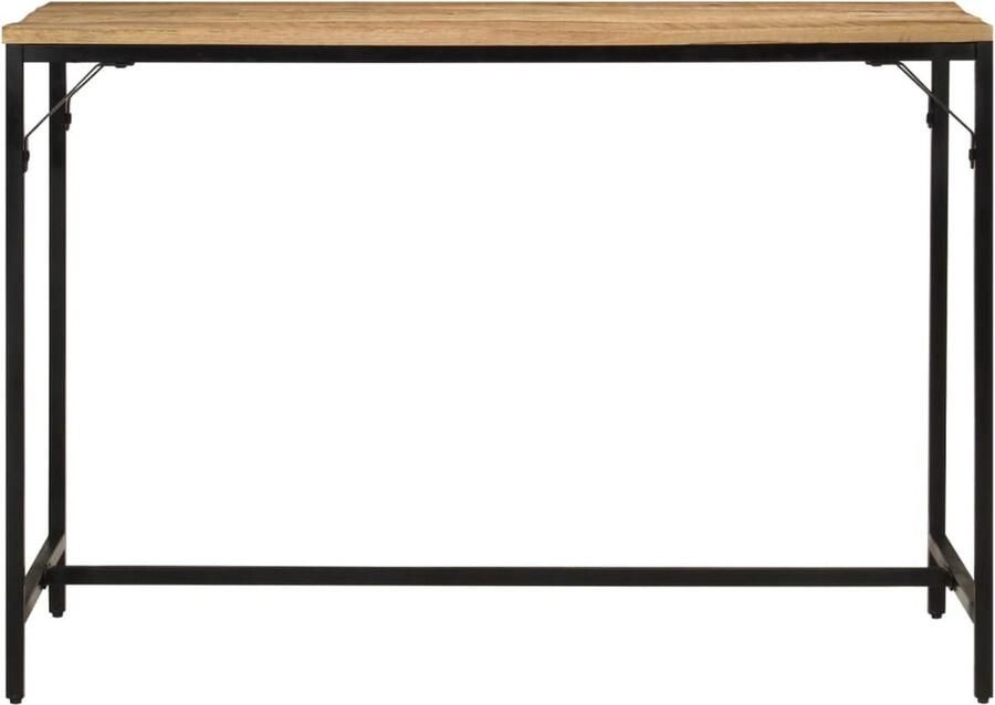 VidaXL Eettafels Eetkamerstoel Eettafel 110x55x75 cm massief ruw mangohout en ijzer Industrieel Design Mangohouten Meubilair Houten Eettafel