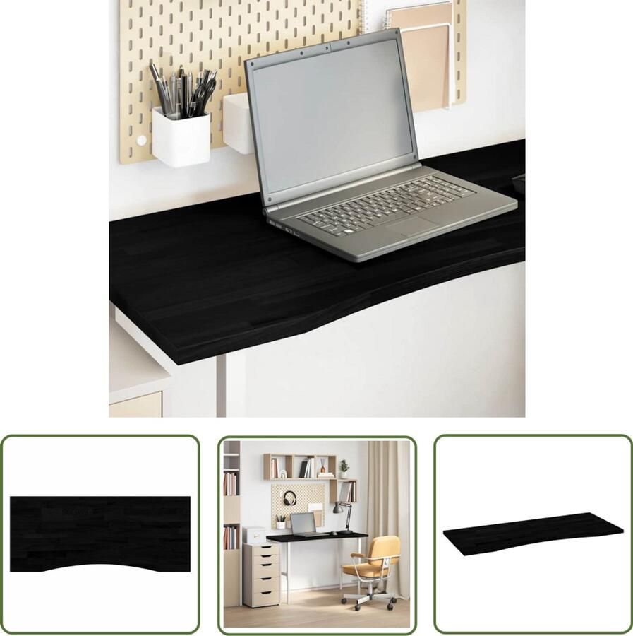 The Living Store Bureaublad rechthoekig 120x50x2 5 cm eikenhout donkerbruin Bureaublad Eikenhouten Bureau Houten Tafelblad Donkere Tafel Werkblad