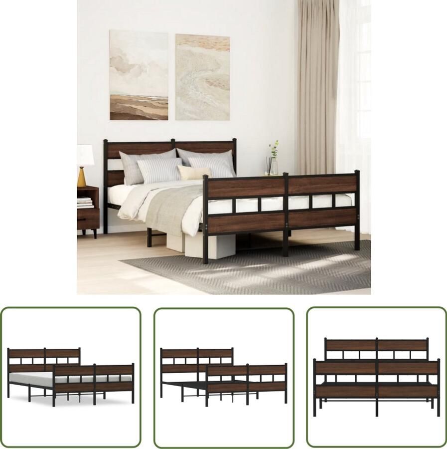 VidaXL Gereedschap Dynamische Sleutel Bedframe met hoofdbord en voetbord zonder matras 140x190 cm Drapers Tools Klikmechanisme Torque Wrench