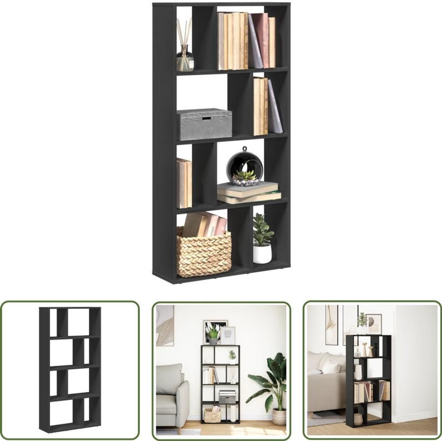 The Living Store Boekenkast 60x20x120 cm bewerkt hout zwart Dynamische Sleutel Gereedschap Klikmechanisme Torque Wrench Spanner Set