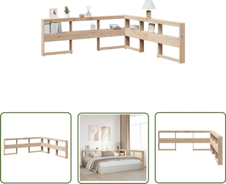 VidaXL Gereedschapset Dynamische Sleutel Boekenkast Hoofdeinde L-vormig 180 cm massief grenenhout Drapers Tools Klikmechanisme Torque Wrench