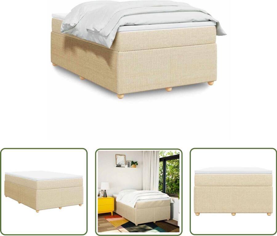 VidaXL Gereedschapset Dynamische Sleutel Boxspring met matras stof crèmekleurig 120x200 cm Drapers Tools Klikmechanisme Torque Wrench