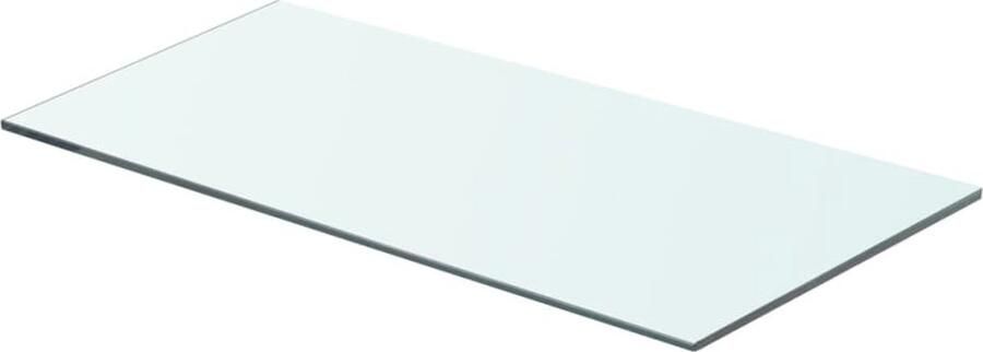 VidaXL Glazen Wandplank Wanddecoratie Wandschap transparant 60x25 cm glas Vitrinekast Display Woonaccessoires
