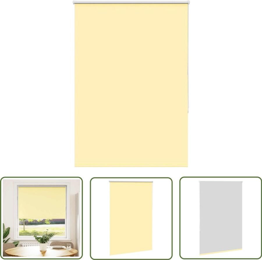 The Living Store Rolgordijn verduisterend 115x130 cm stofbreedte 110 7 cm geel Rolgordijnen Gordijnen Verduisteringsgordijnen Kamerscherm Privacy Screen