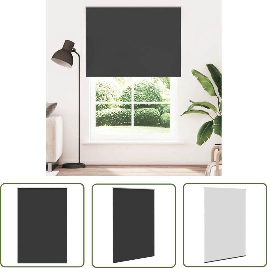 The Living Store Rolgordijn verduisterend 145x230 cm stofbreedte 141 6 cm zwart Rolgordijnen Gordijnen Blackout Gordijnen Verduisteringsgordijnen Kamerscherm
