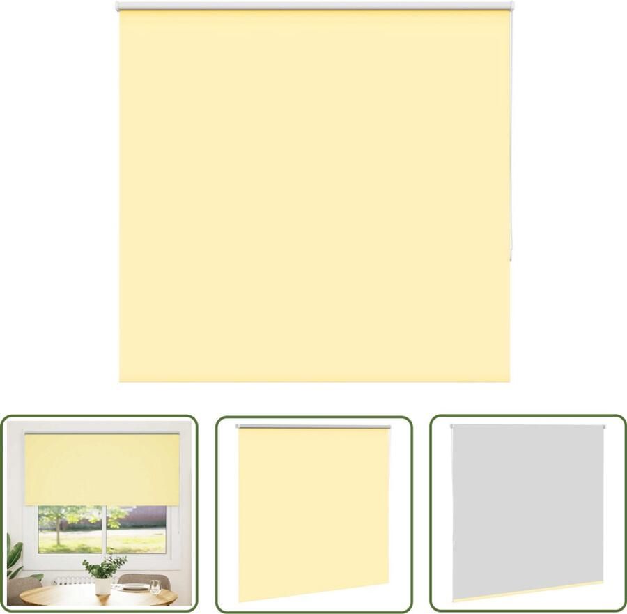 The Living Store Rolgordijn verduisterend 165x175 cm stofbreedte 161 6 cm geel Rolgordijnen Gordijnen Verduisteringsgordijnen Privacy Gordijnen Kamerscherm