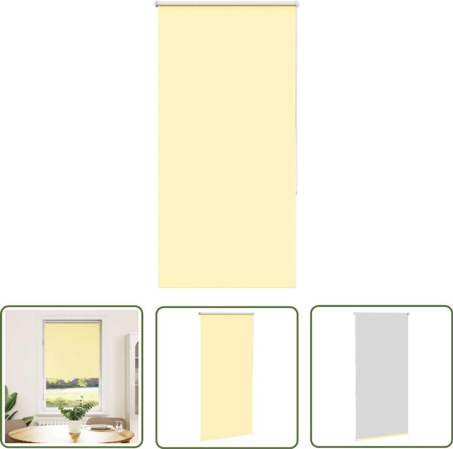 The Living Store Rolgordijn verduisterend 75x150 cm stofbreedte 70 7cm geel Rolgordijnen Gordijnen Verduisteringsgordijnen Kamerscherm Privacy Gordijn