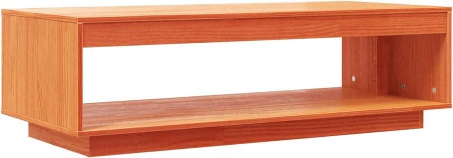 The Living Store Salontafel 110x50x33 5 cm massief grenenhout wasbruin Salontafel Grenenhouten Meubilair Vintage Tafels Rustic Style Tv Stand