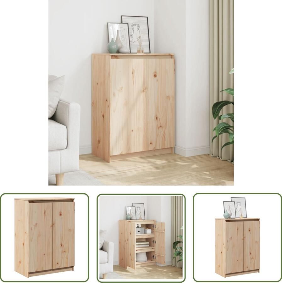 VidaXL Dressoir 60x36x84 cm massief grenenhout Dressoir Grenoblehouten Dressoir Vintage Dressoir Landelijk Dressoir Salontafel